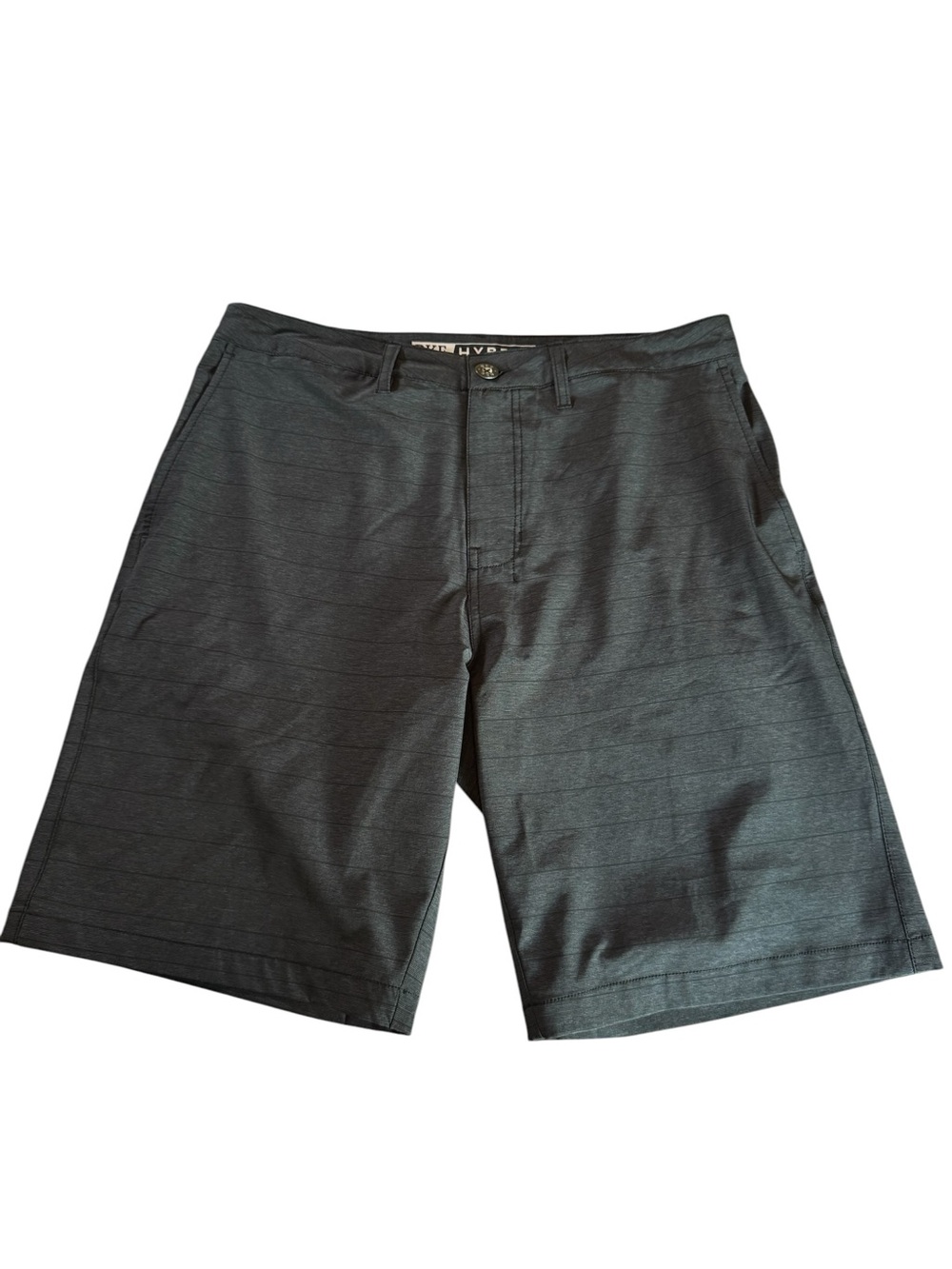 BKE Athletic Skyler Hybrid Shorts Dark Gray Black Stripe Men’s Size 32 NWT